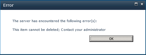 error screenshot from event receiver